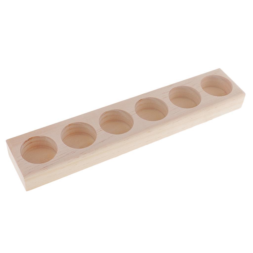 2Pc Wood Essential Oil Bottle Organizer Rack Aromatherapy Oils Display Stand