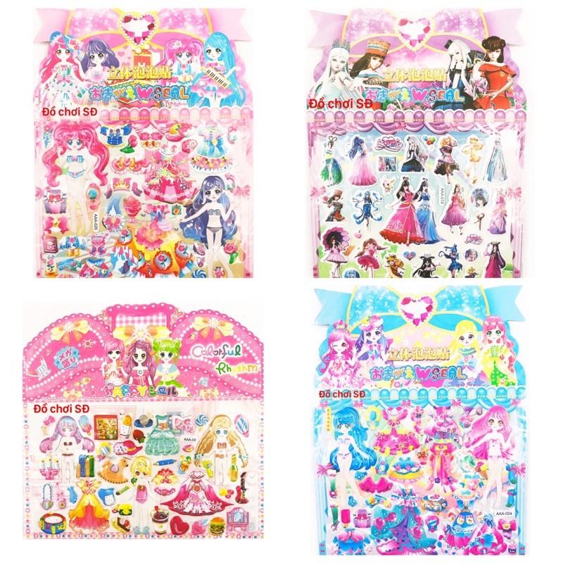 Hình dán nổi 3D - combo 10 tấm khác nhau