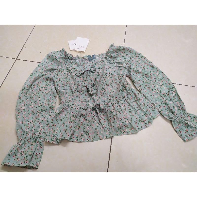 Áo kiểu, tông màu vintage, hoa nhí