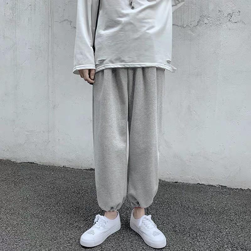 quần nỉ ống rộng có khuy dây