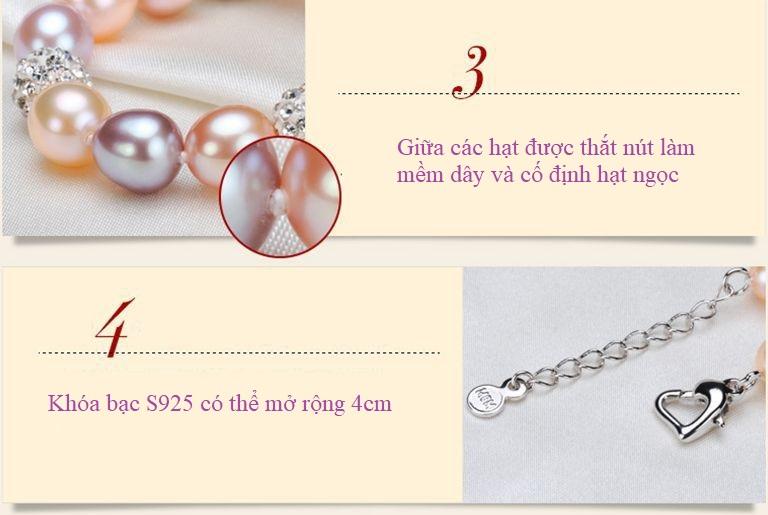 Chuỗi Vòng Tay Ngọc Trai Tự Nhiên - Đơn Mix Màu Phối Gốm - Trang Sức Cô Tấm - MIXCERA PEARL - COTAMT1904