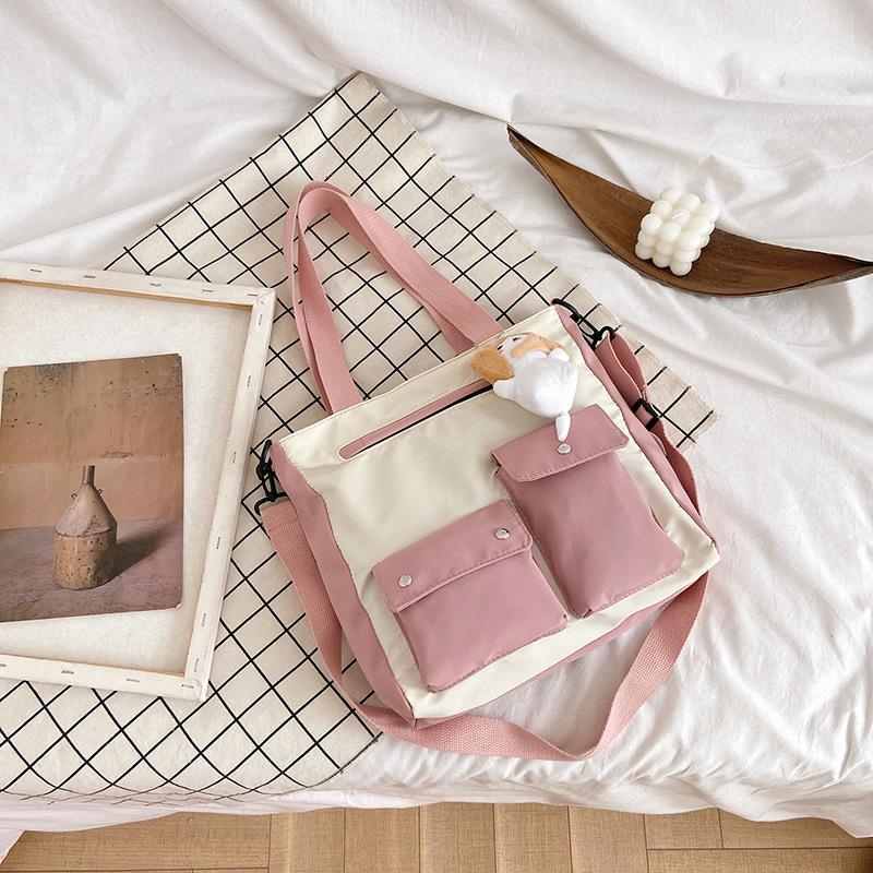 Công Suất Lớn Túi Đựng Nữ Nylon Túi Đeo Chéo Chống Thấm Nước Cầm Tay Túi Sinh Viên Của Một Trong Những Vai Đeo Chéo Làm bỏ Túi