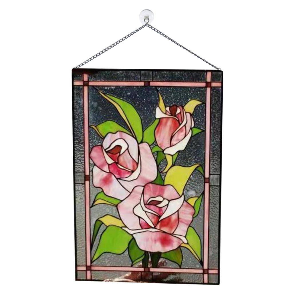 Stained Rectangle Window Panel Wall Decor