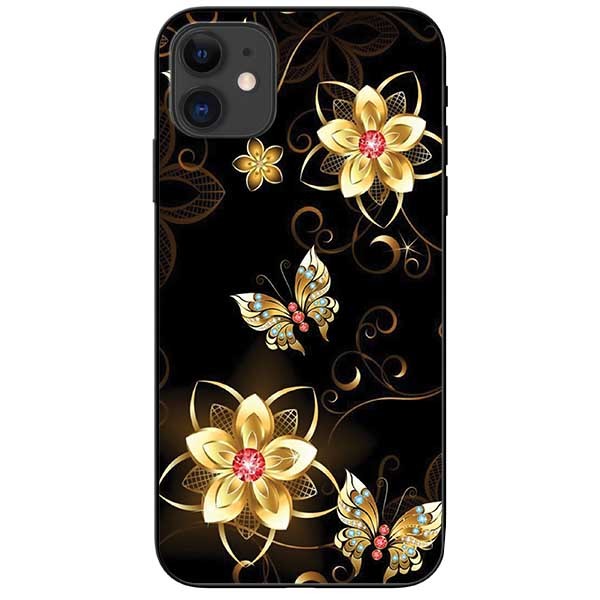 Ốp lưng dành cho Iphone 12 Mini mẫu Bướm Hoa Vàng