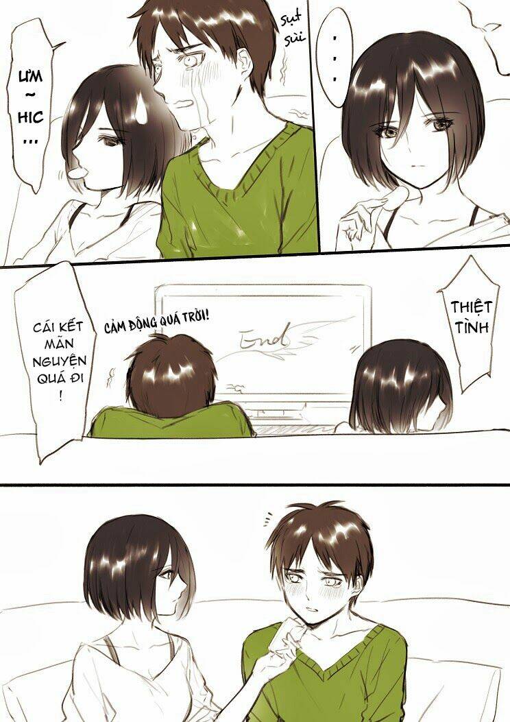 tấn công người khổng lồ - doujinshi eren x mikasa chapter 1 1
