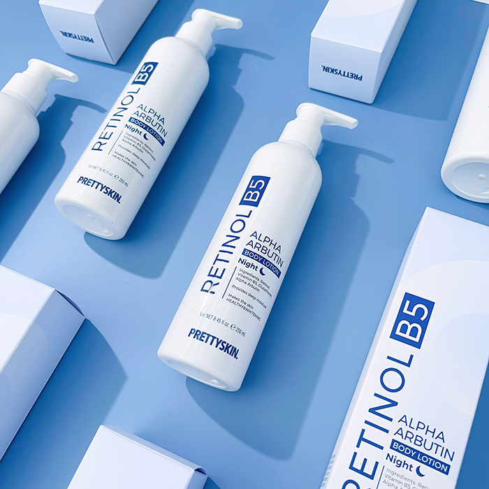 Kem Dưỡng Thể Ban Đêm Tái Tạo, Phục Hồi Làn Da Body Treatment Pretty Skin Retinol B5 Alpha Arbutin Body Lotion 250ml