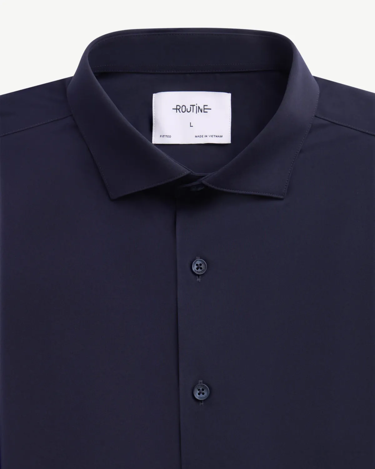Áo sơ mi tay dài nam màu Xanh đen Form Fitted - ROUTINE 10F24SHL070 | ROUTINE CÀ MAU