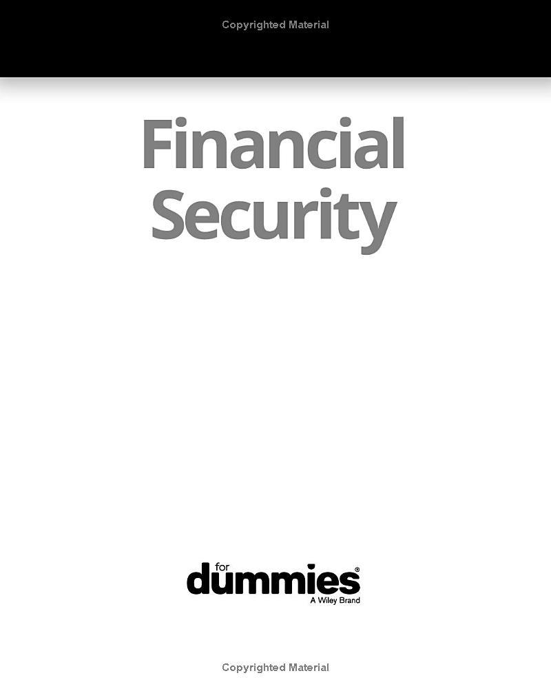 Sách ngoại văn: Financial Security For Dummies