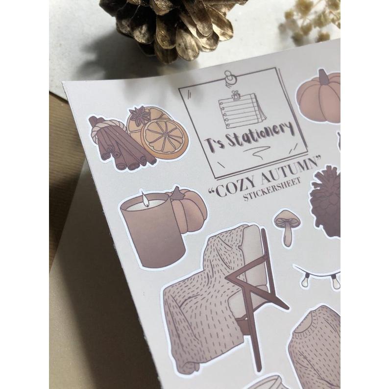 Sticker sheet cozy autumn - chuyên dán, trang trí sổ nhật kí, sổ tay | Bullet journal sticker - stc007