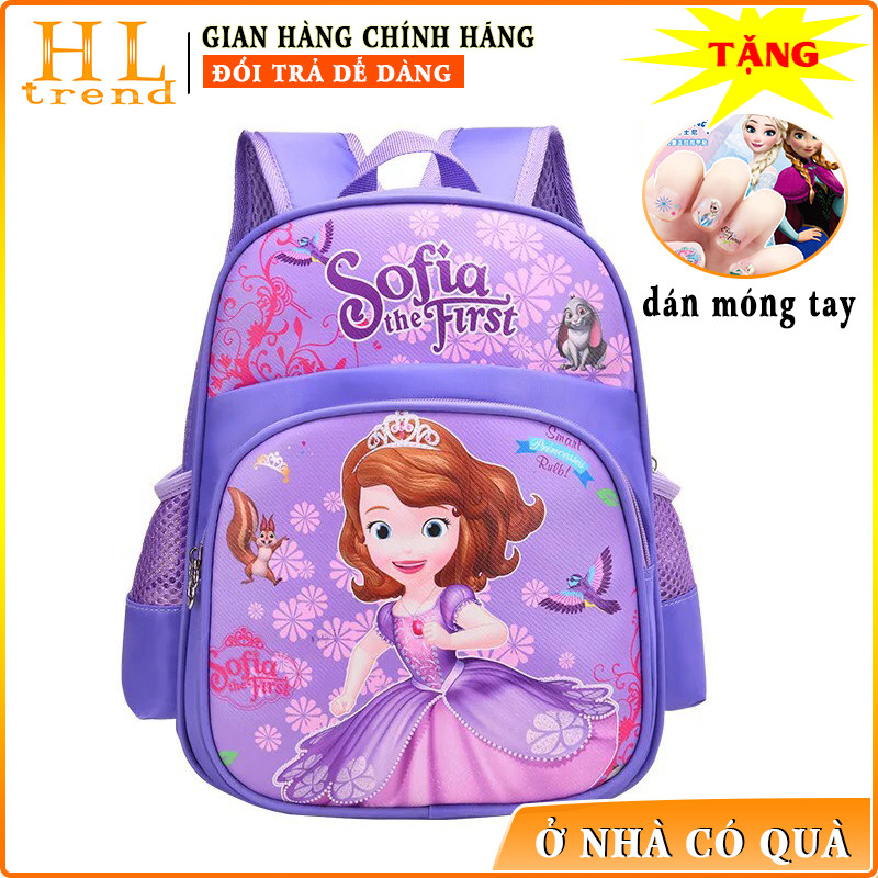 Balo Công Chúa Sofia Elsa Cho bé Gái Học Mẫu Giáo Hàng Chính Hãng E48