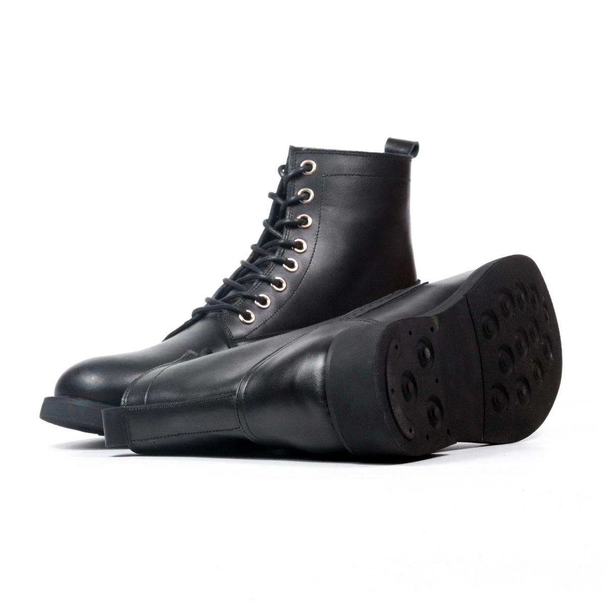 Giày da nam Combat Boots Captain 01 da bò nhập khẩu Lucas Shoes