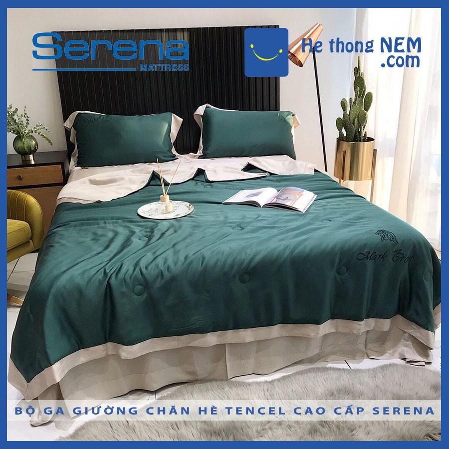 Chăn Hè Ga Trải Giường Drap Tencel 80s SERENA Bộ 5 Món Set Vỏ Chăn Ga Gối Mền Tencel Mỏng – Hệ Thống Nệm