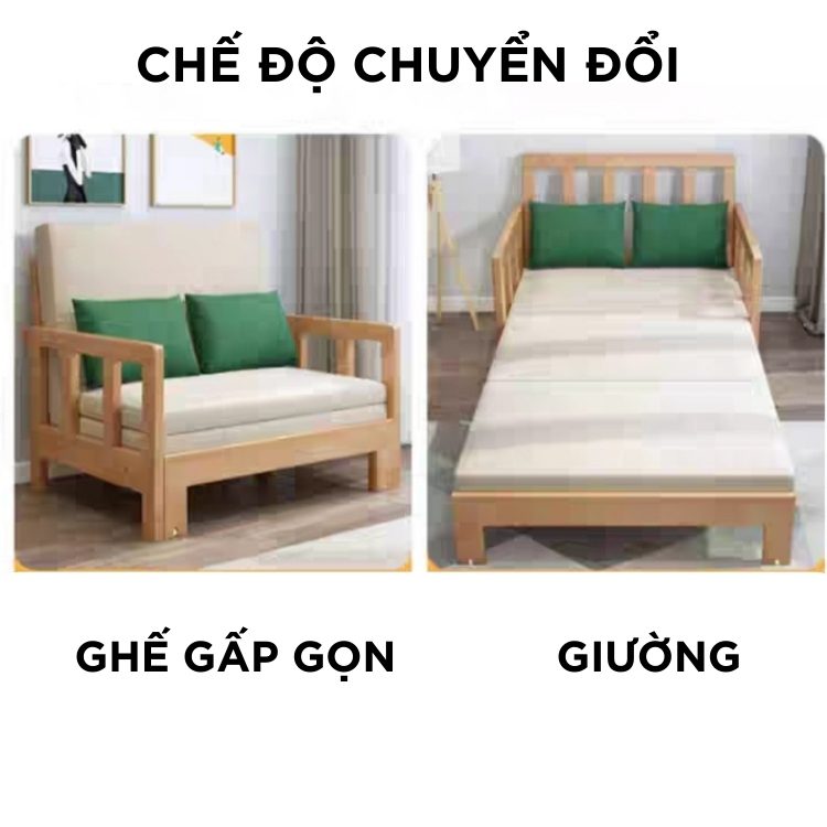 Giường Sofa Gấp Gọn Tiết Kiệm Không Gian Sống, SoFa Kéo Gấp 3 CHế Độ [Kèm Đệm+ Gối