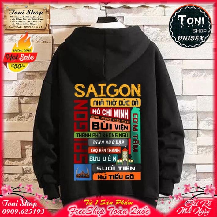 ÁO HOODIE SÀI GÒN ƠI - In Pet Siêu Bền Siêu Đẹp - Full Size Full Màu (HD8000 - Kèm Ảnh Thật) (TONI SHOP)