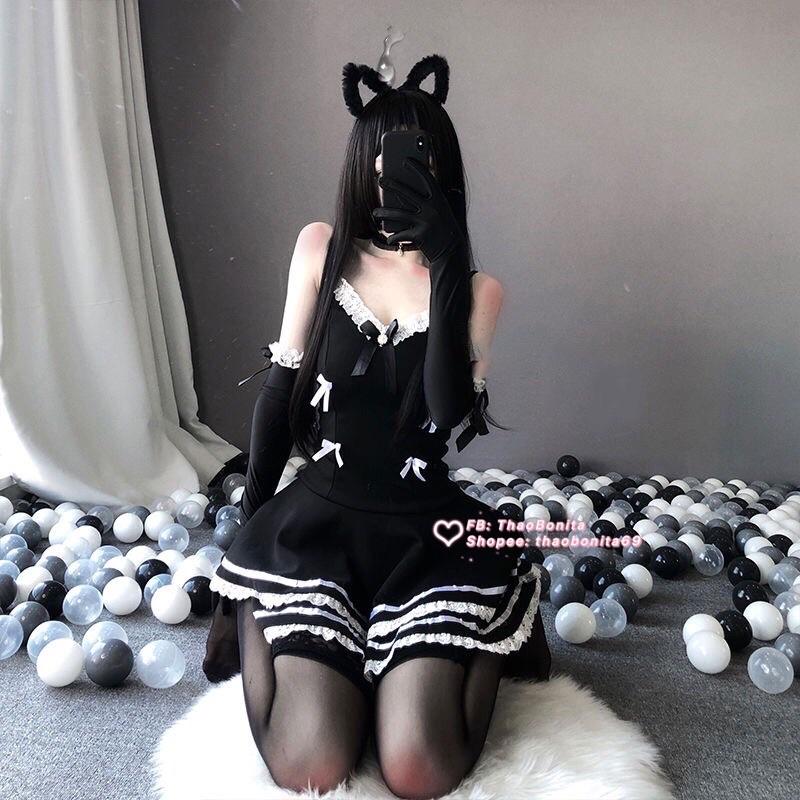 Set LOLITA Cực Xinh Cao Cấp. SHIP HOẢ TỐC TPHCM. Đồ Ngủ Cosplay Sexy. ThaoBonita T012