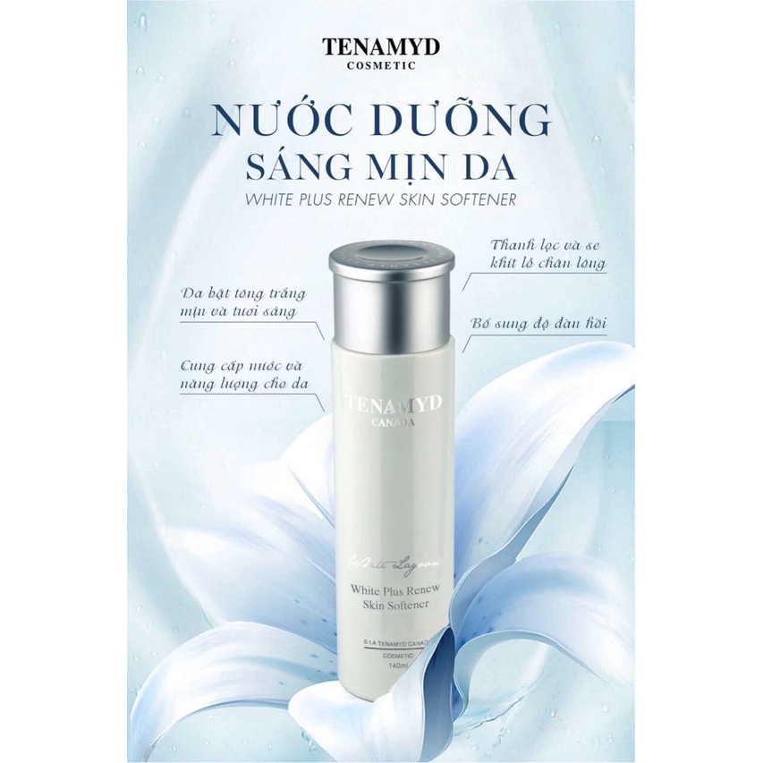 Nước dưỡng trắng mịn da TENAMYD 140ml - White Plus Renew Skin Softener