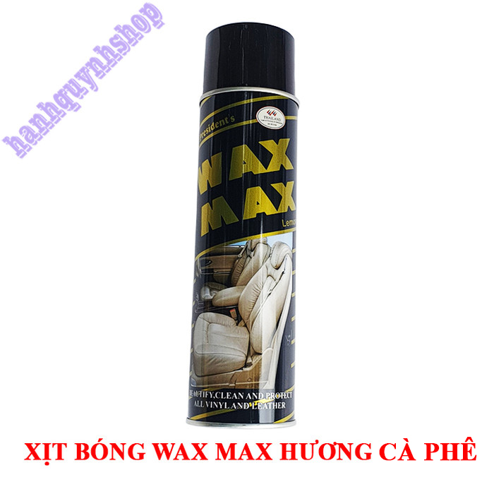 Chai Xịt Bóng Wax Max Làm Mới Nhựa Đồ Da Nội Thất Ô Tô 500ml Hương Cà Phê
