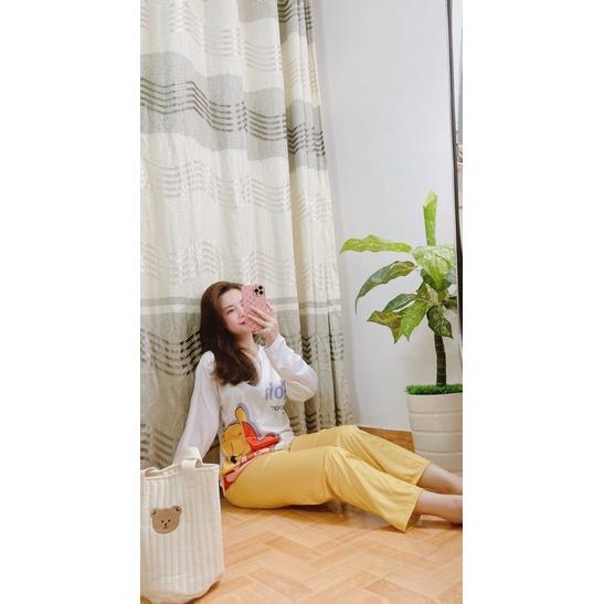 Đồ mặc nhà nữ tay dài dễ thương,chất thun lạnh mỏng thoáng mát thích hợp mặc nhà,video hình mẫu thật