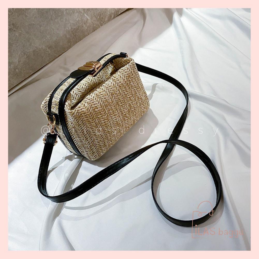 Túi Cói Đeo Chéo LILAS Baggu Vintage Công Sở