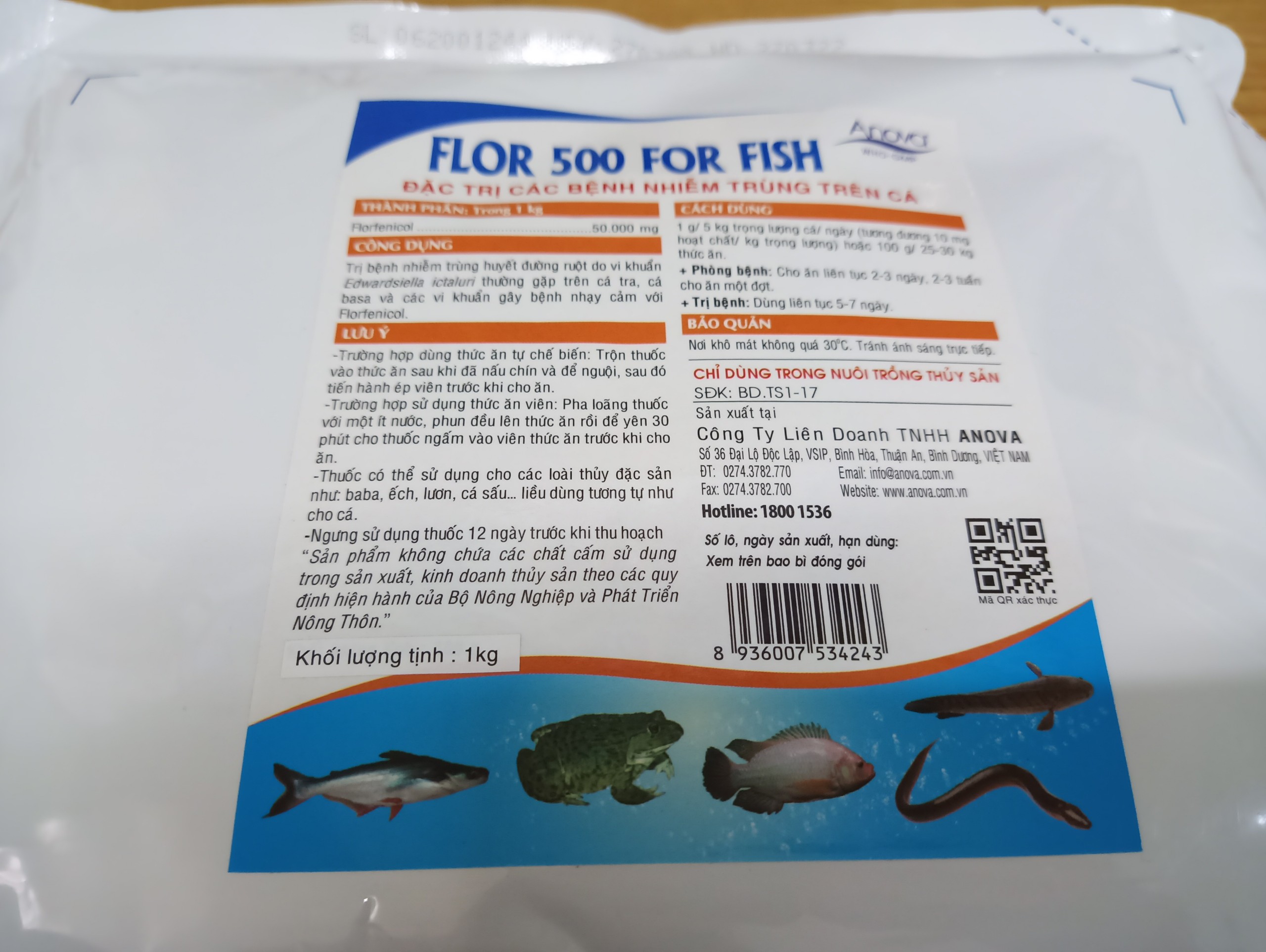 Flor 500 For Fish – Kháng Sinh Trị Các Bệnh Nhiễm Trùng Trên Cá