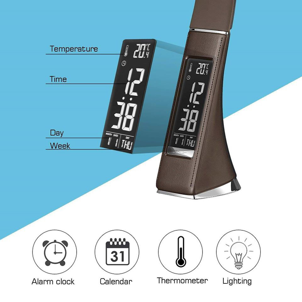 Đèn LED tiết kiệm điện chống lóa, chống cận desk lamp để bàn đọc sách, làm việc tích hợp nhiều tính năng có 3 chế độ điều chỉnh độ sáng và góc độ