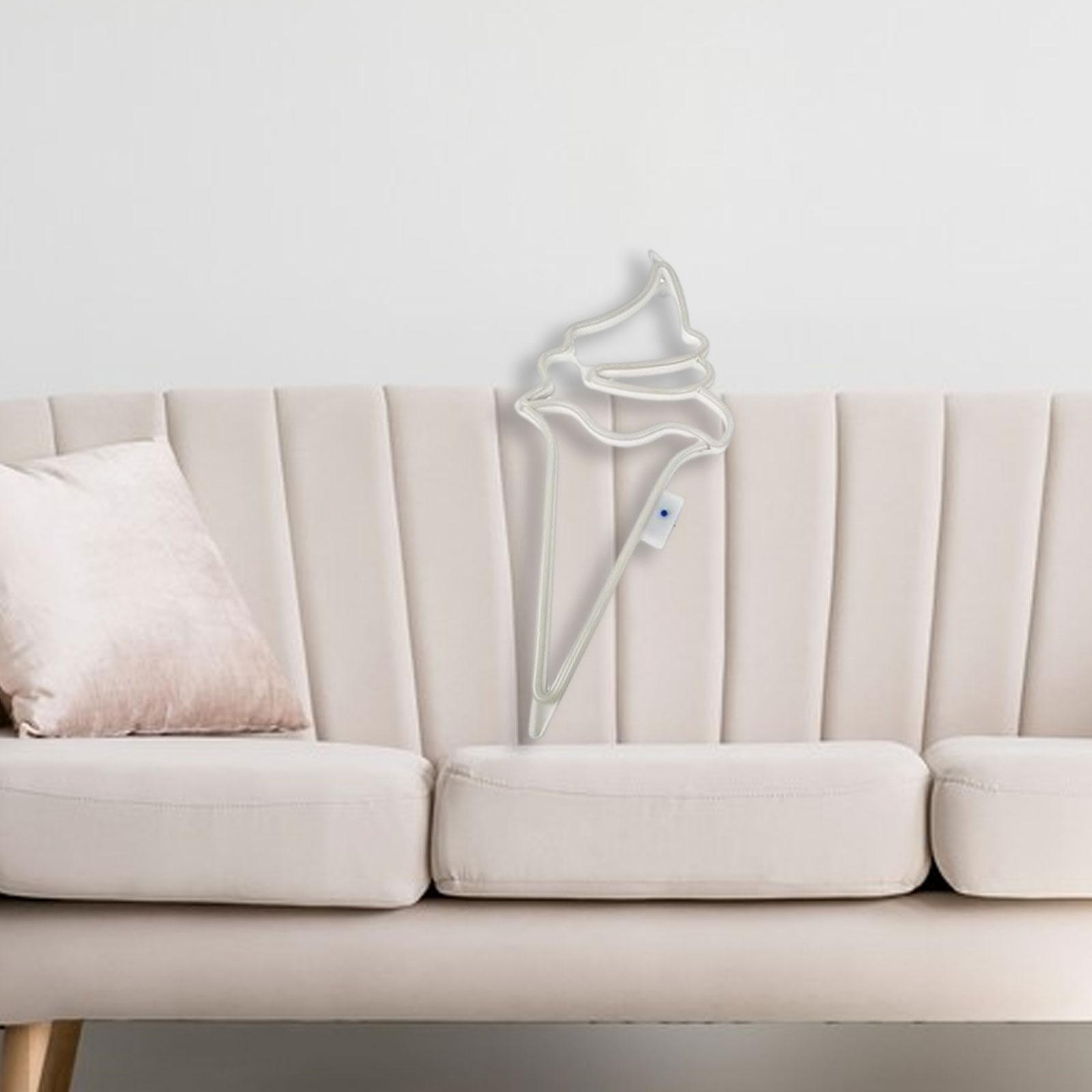 Ice Cream Neon Sign Lights 8 Light Modes Wall Hanging Decor Outdoor