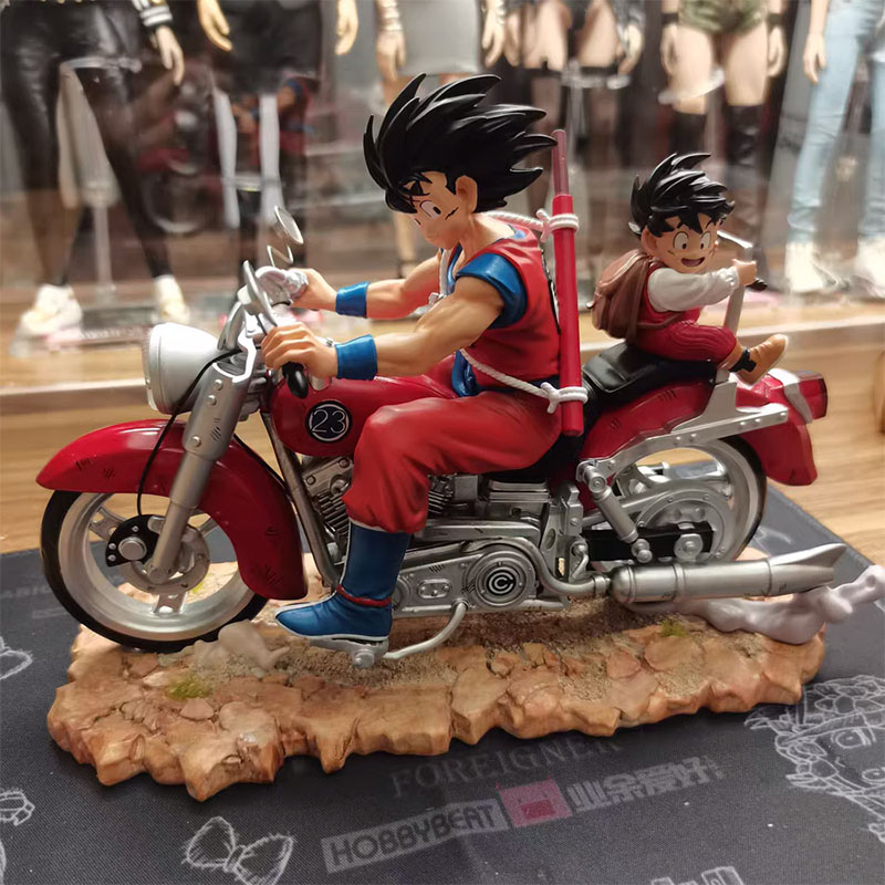 Mô hình songoku lái moto hàng đẹp siêu nét - mô hình dragoball