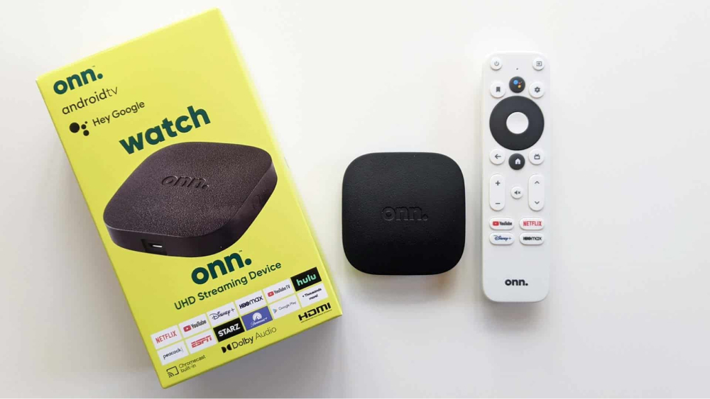 Onn Android Box TV Android 10 Remote Tìm Kiếm Tiếng Việt Phát 4K UHD Youtube Netflix Disney - Hàng Chính Hãng