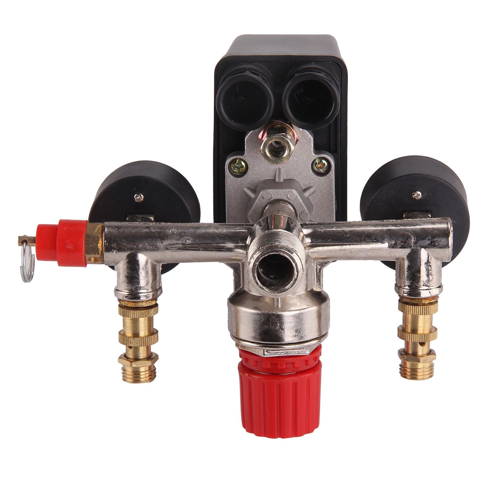 230V Pressure Switch Air Valve Intake Manifold Compressor Control Regulator Gauge Set