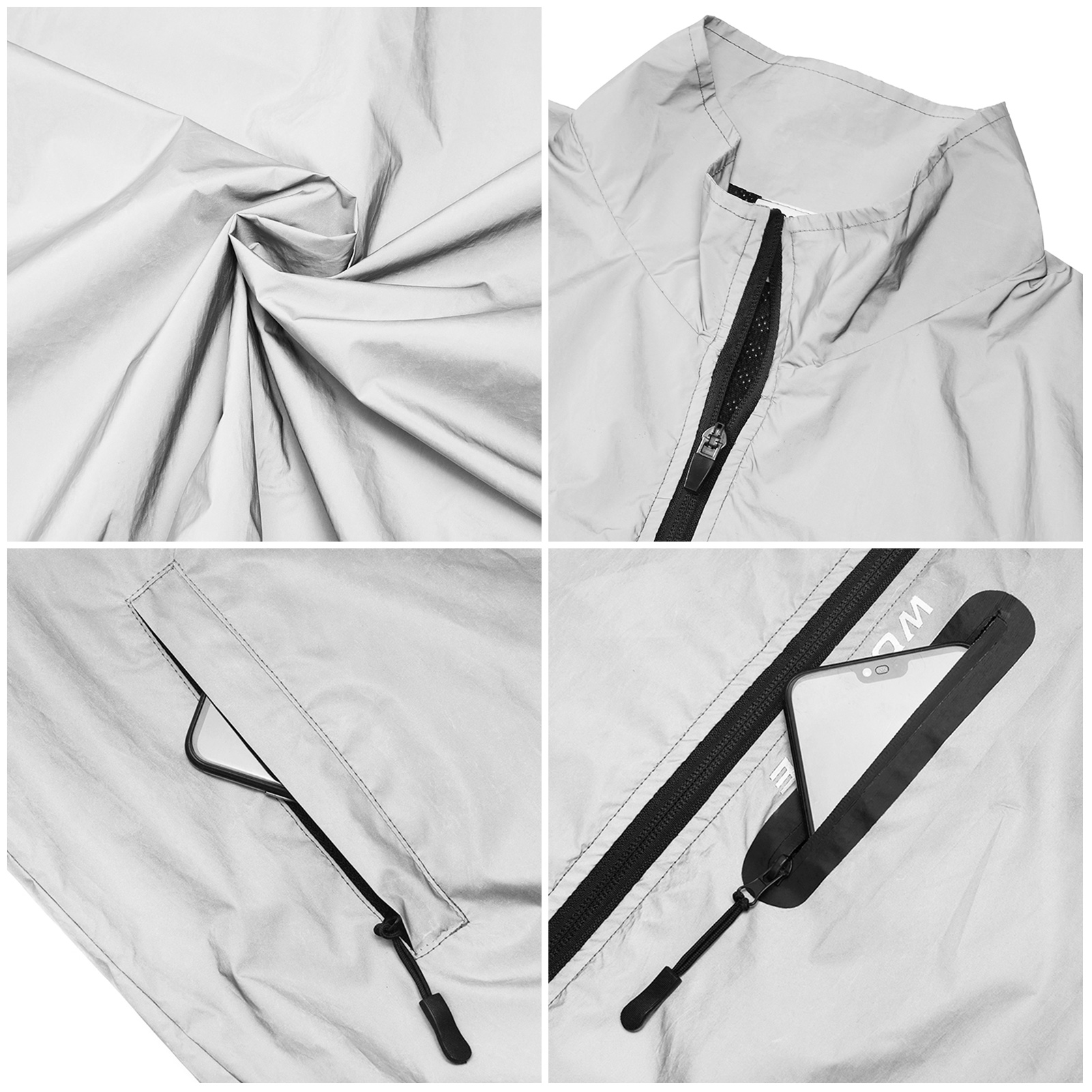 Áo khoác phản quang, không thấm nước, giúp chống gió