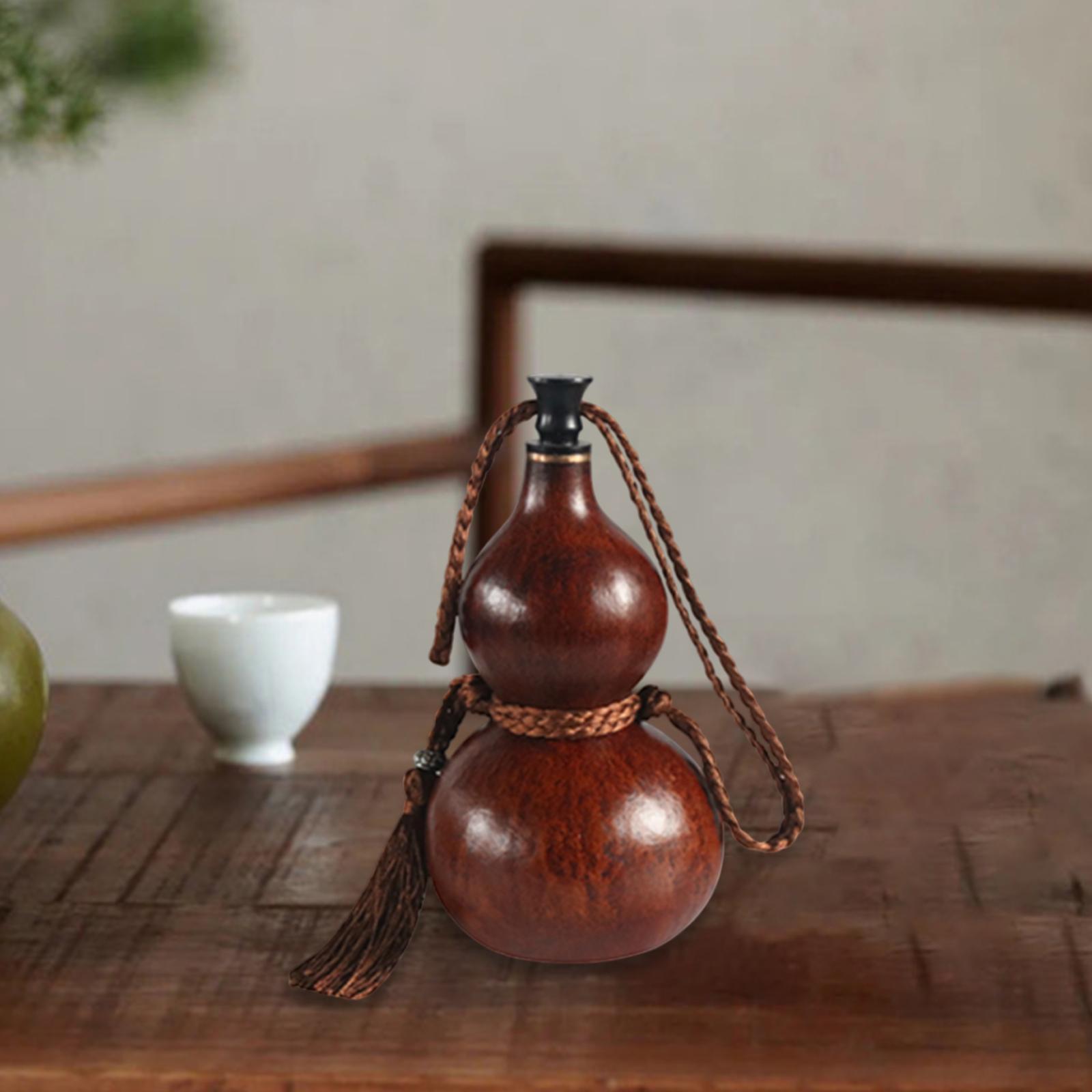 Gourd Handcrafts Outdoor Activities Leakproof Multifunction Gourd Water Bottle Flagon for Tabletop Kitchen Indoor Hotel