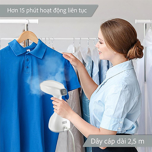 Bàn Ủi Hơi Nước Cầm Tay Lebenlang Nhập Khẩu Đức Công Suất 1500W Bình Nước 300ml Tặng 2 Đầu Bàn Chải - Hàng Chính Hãng