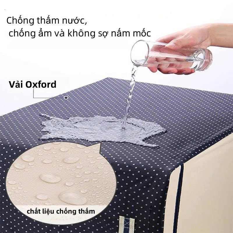 Túi Đựng Chăn Màn - Hộp Đựng Quần Áo Khung Sắt Gấp Gọn - Màu Ngẫu Nhiên