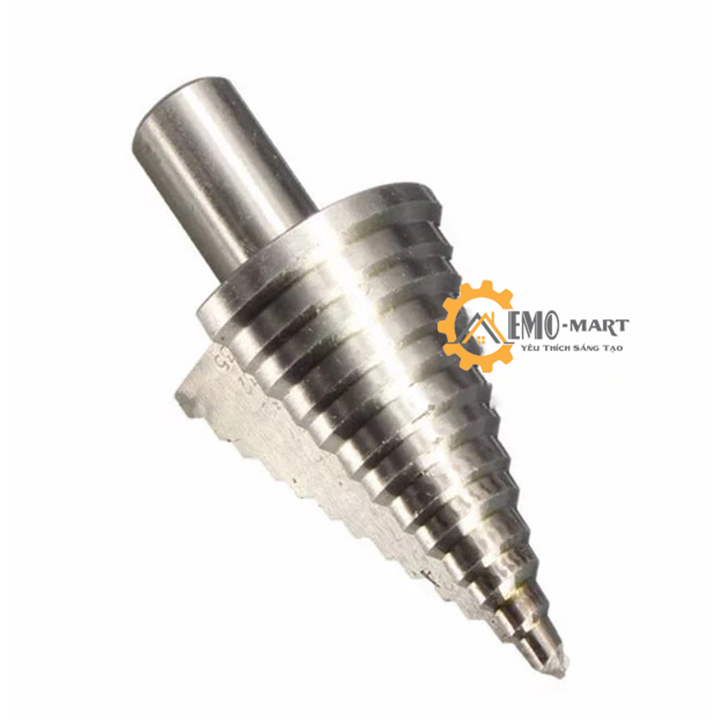 ️ ️ Mũi khoan tháp ️ Thép HSS siêu cứng phủ titanium bạc - Bước mũi khoan từ 6 đến 60mm - Trục 12mm