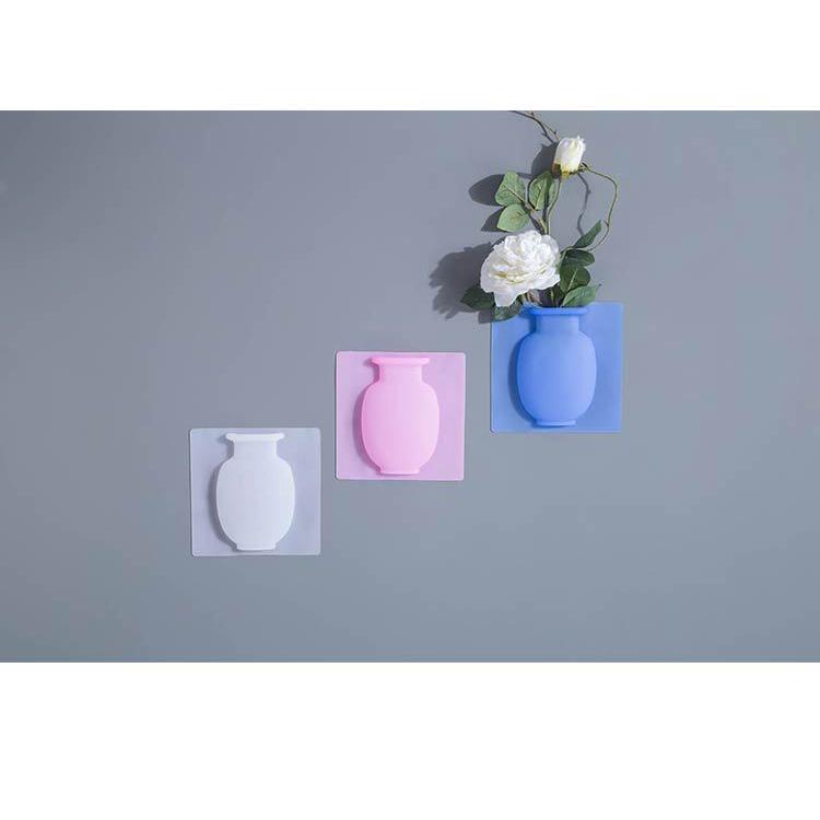 Bình Hoa Silicon Dán Tường,Dán Kính Decor Trang Trí