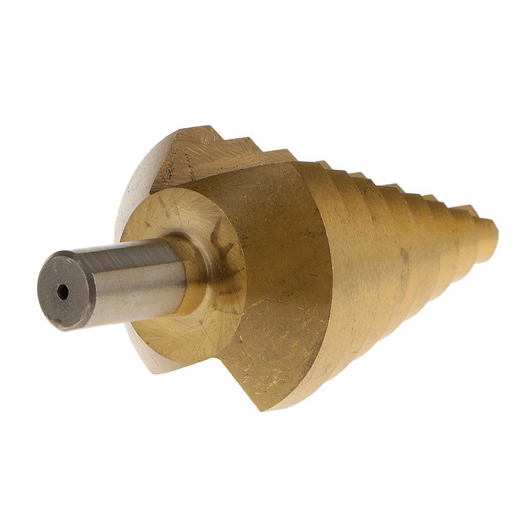 HSS Titanium Step Cone Drill Bit Hole Cutter 10mm-45mm HSS For Sheet Metal