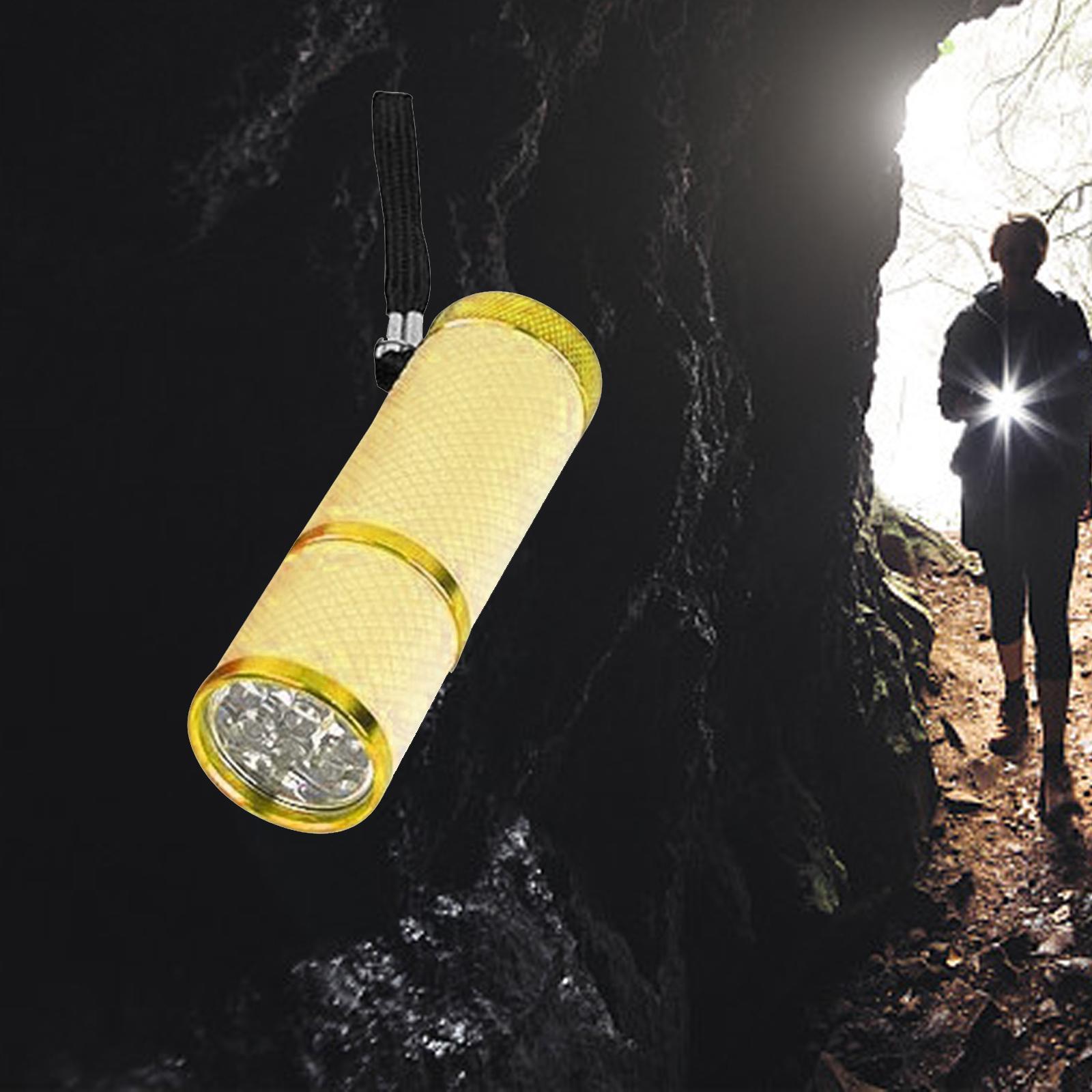 Portable Handheld flashlights 9 LED Aluminum Diameter 2.5cm Length 9cm