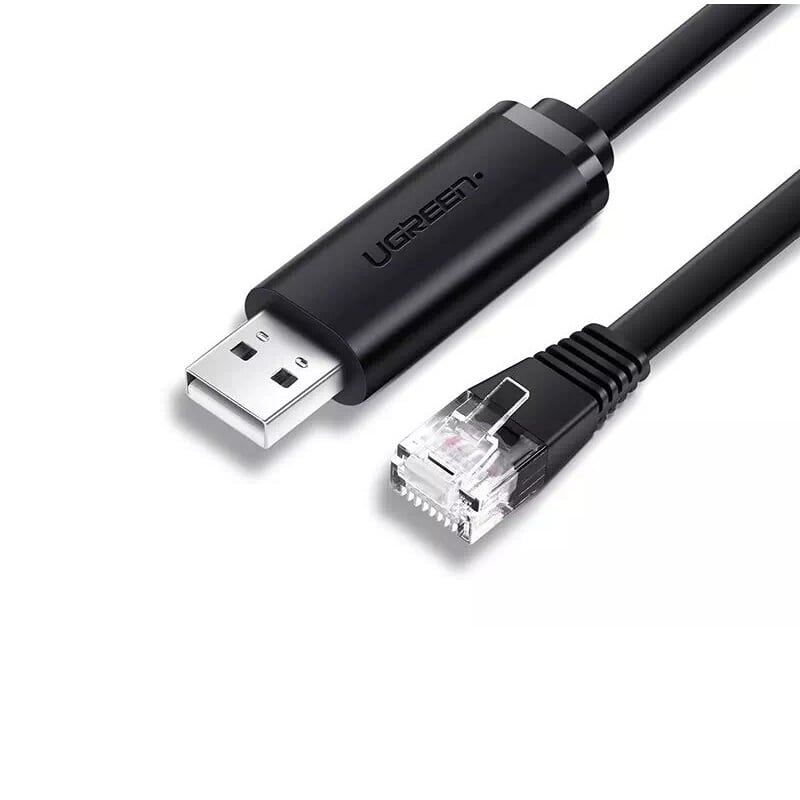 Cáp lập trình Console USB 2.0 sang LAN dương Ugreen 204ET50773CM 1.5M màu Đen hàng chính hãng