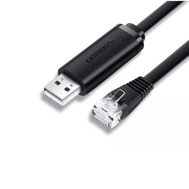 Cáp lập trình Console USB 2.0 sang LAN dương Ugreen 204ET50773CM 1.5M màu Đen hàng chính hãng