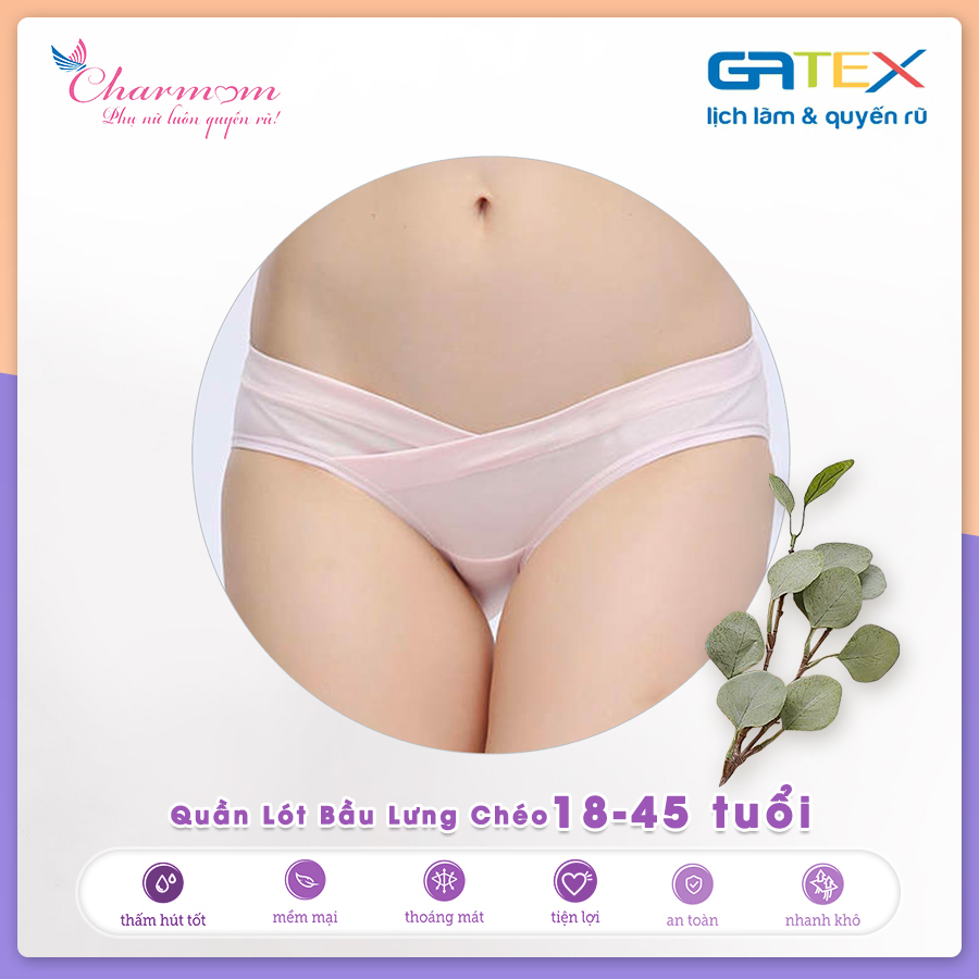 Set Combo 2 Quần Lót Bầu Lưng Thấp GATEX Cotton Cao Cấp Charm Mum