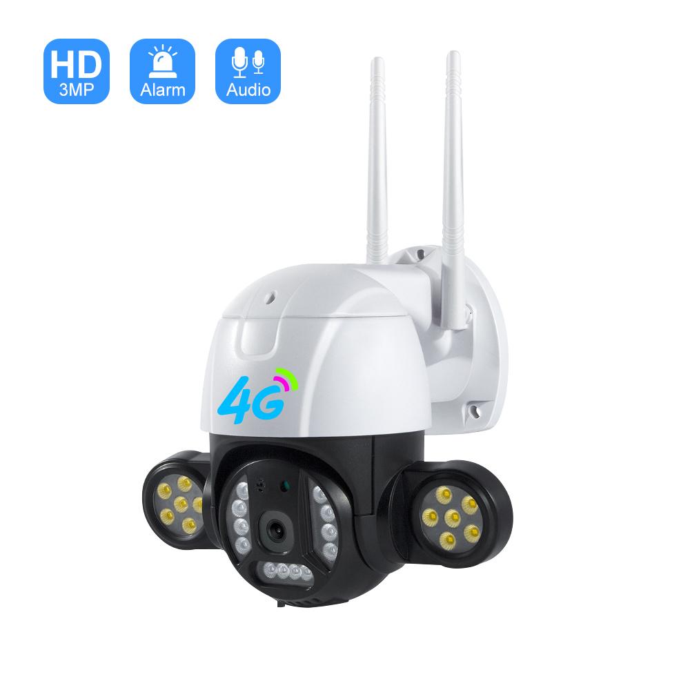 Mới Camera Hai Mắt Toàn Cảnh Không Dây 360 Độ Camera WiFi Nhận Dạng Khuôn Mặt AI Camera Liên Kết Súng Bóng Màu Sắc: 4G
