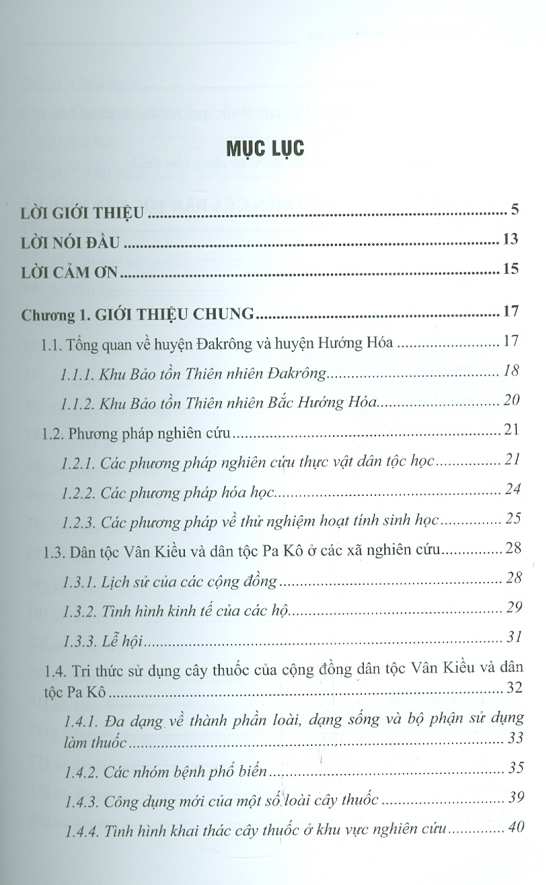 Cây Thuốc Của Dân Tộc Vân Kiều Và Dân Tộc Pa Kô Ở Quảng Trị (Bìa Cứng)