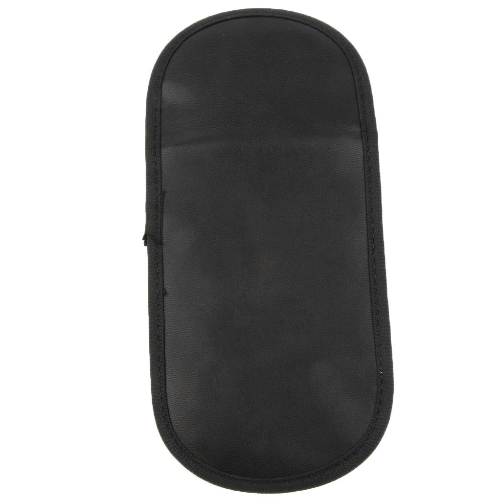 Signal Shielding Blocker Leather Bag Key Fob RFID Blocking Pouch Security Wallet