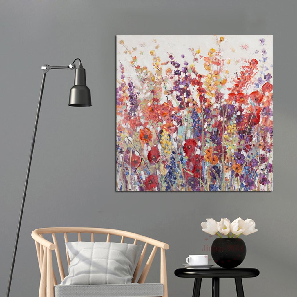 Self-adhesive Abstract Plant Flower Decorative Wall Sticker for Home Decor