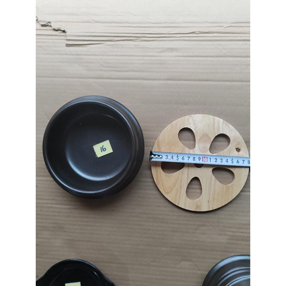 Đế gỗ lót nồ đất thố đất đường lính đế 18cm