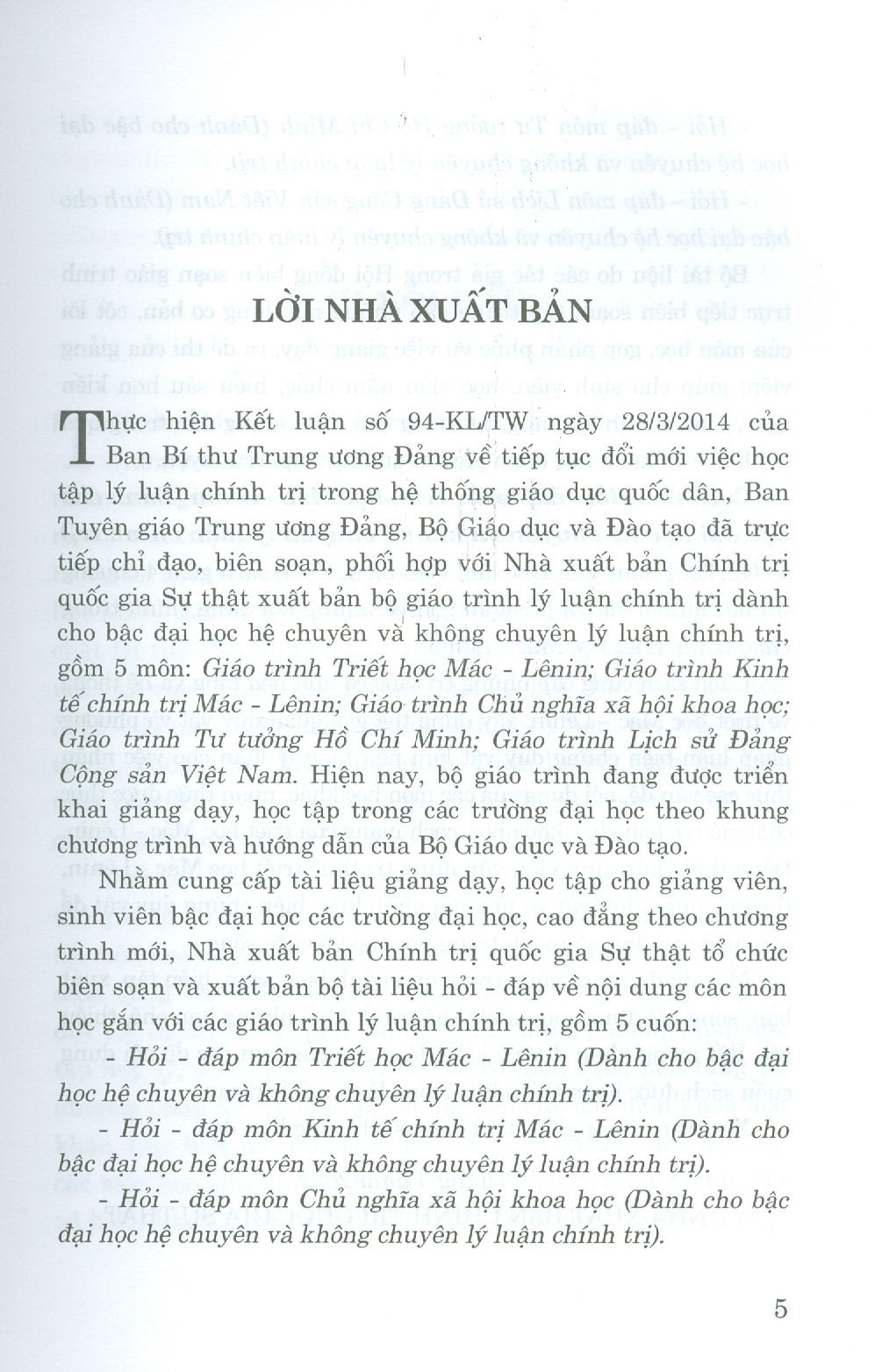 Hỏi - Đáp Môn Triết Học Mác - Lênin (Dùng cho bậc đại học hệ chuyên và không chuyên lý luận chính trị)