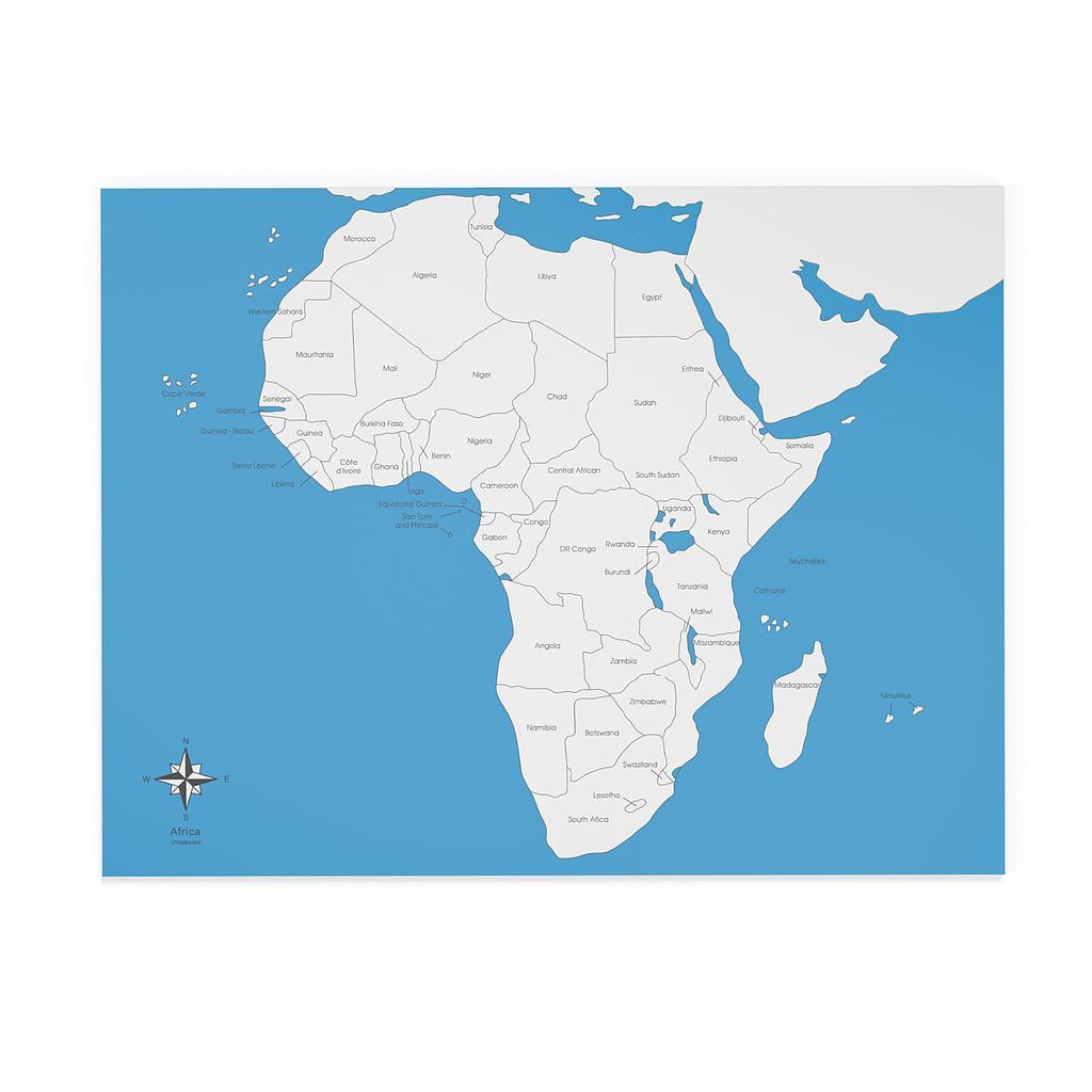 Đồ chơi trẻ em Oreka Montessori Chỉ dẫn ghép hình bản đồ: Châu Phi, có nhãn - 0740500