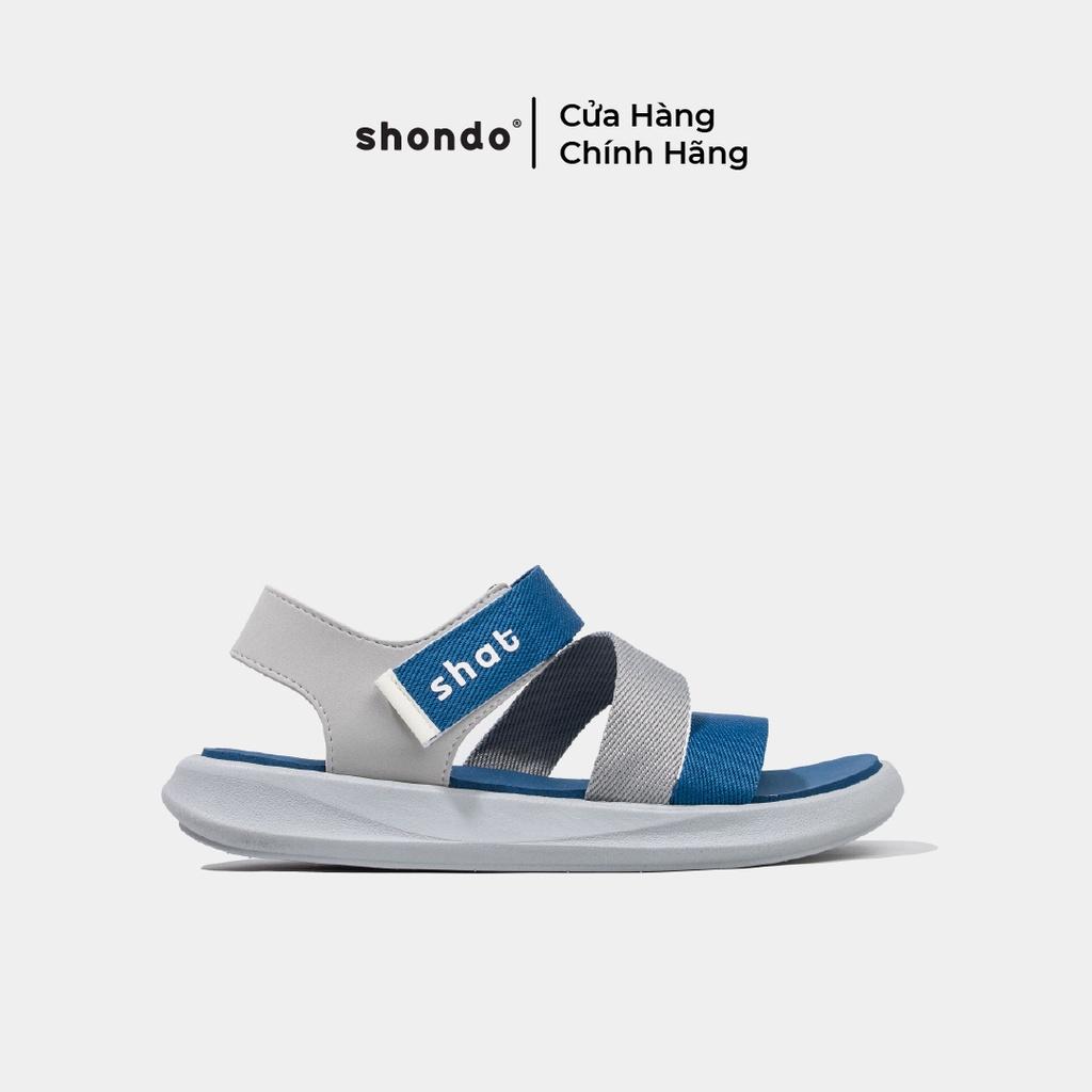 Giày Sandals Unisex Thời Trang Shat S2M Đế Xám Quai Xám Xanh S2M2323