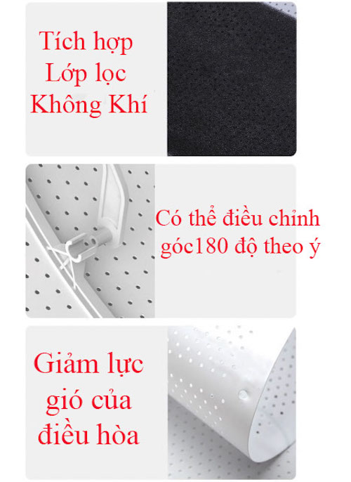 Tấm Đổi Gió Cho Máy Điều Hòa Kiêm Lọc Không Khí Chống bụi WinterShield