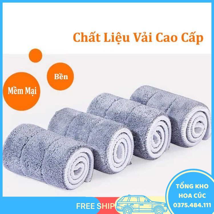 Bộ Cây Lau Nhà Thông Minh Kèm Thùng Vắt 2 Ngăn (Tặng Kèm 2 Miếng Lau) - Vận Chuyển Miễn Phí Toàn Quốc